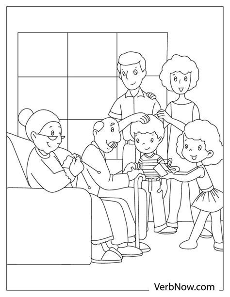 family coloring pages book   printable  verbnow
