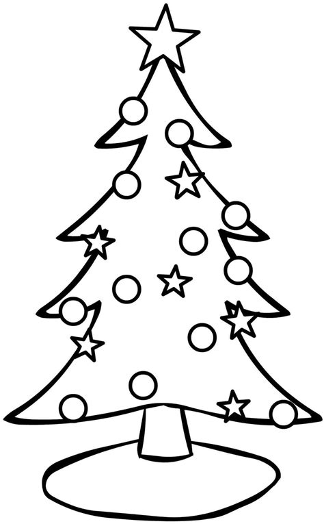 printable christmas tree colouring pages