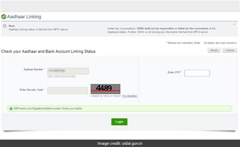 bank account aadhaar linking how to check linking status online on