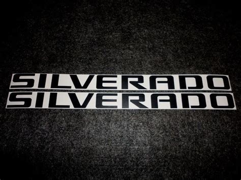 Chevrolet Silverado Name Decal Sticker Matte Black