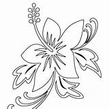 Coloring Pages Tropical Flower Flowers Printable Coloringkids Hawaiian sketch template