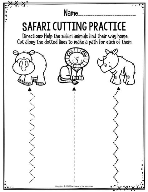 printable cutting activities  preschoolers  printable