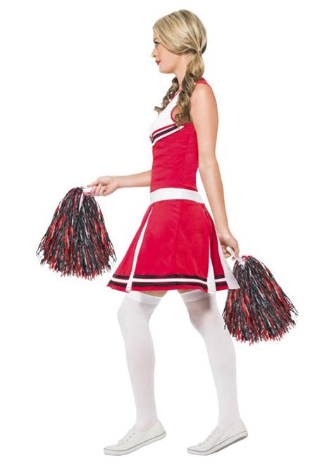 red cheerleader costume adult — party britain
