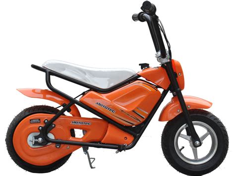 mototec  electric mini bike orange