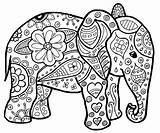 Coloring Mandala Elephant Pages Kids Sheets Colouring Adult Color Book Elefant Printable Zum Ausmalbild Elephants Colorear Animal Ausdrucken Ausmalen Abstract sketch template