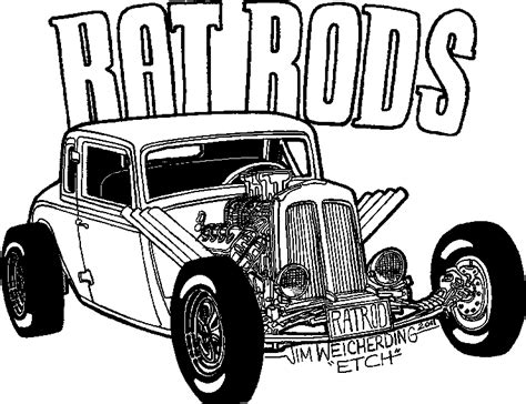 hot rod drawing