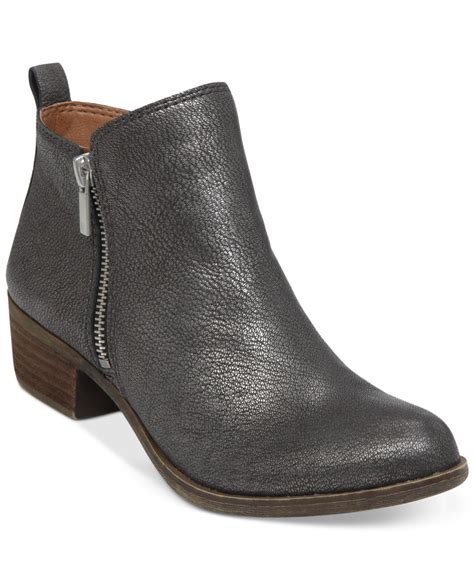 Lyst Lucky Brand Womens Basel Booties In Gray