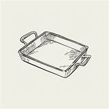 Baking Tray Vector Illustration Vintage Clipart Tools Graphics Vecteezy sketch template