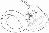 Lineart Arbok sketch template