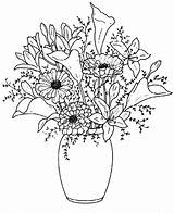 Vase Flower Drawing Flowers Vases Pencil Beautiful Sketch Line Coloring Bouquet Pages Drawings Getdrawings Sketches Rose Draw Pots Colouring Kids sketch template