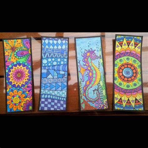 coloring bookmarks printable bookmarks unique bookmarks etsy