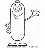 Sausage Clipart Illustration Toon Hit Royalty Illustrationsof sketch template