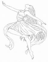 Coloring Pages Ballerina Dancer Beautiful sketch template