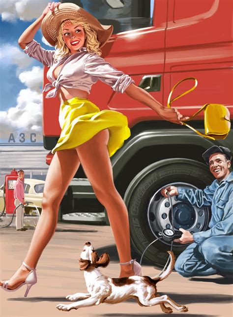 Pictures And Soviet Posters In Pin Up Style By Valery Barykin
