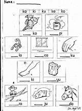 Latihan Sukukata Prasekolah Bahan Mengisi Preschool Mengajar Datang Selamat sketch template