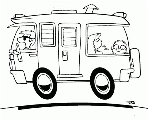 camper rv printable coloring pages