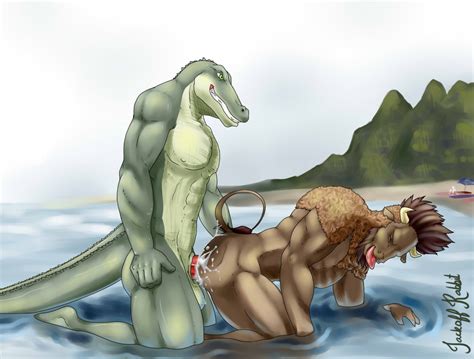 rule 34 2014 alligator anal anal sex anthro bison bovine buffalo duo gay interspecies