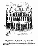 Coloring Pages Rome Bible Roman Life Times Ancient Coliseum Printables Building Architecture Buildings Testament Library Clipart Byzantine Popular Choose Board sketch template