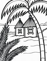 Coloring Hut Pages Beach House Drawing Summer Island Print Tree Colouring Color Houses Jabba African Magic Printable Hutt Outline Nancy sketch template