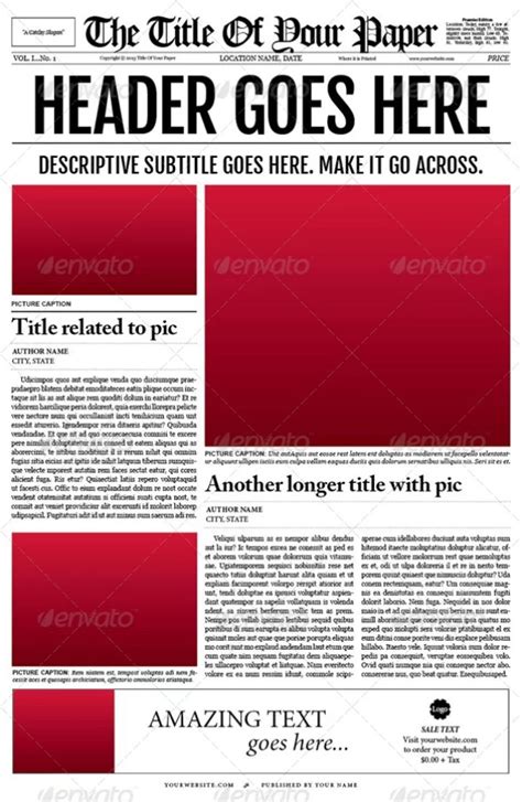newspaper templates  indesign  psd formats psdtemplatesblog