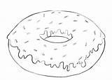 Donuts Sprinkle Coloringpagez Easydrawingart sketch template
