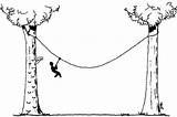 Zipline Ziplining Treehouse Clipground sketch template