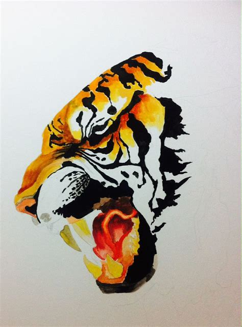 images  tiger watercolor tattoo ideas  pinterest tigers