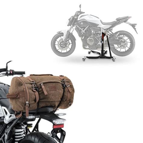 set central stand yamaha mt    paddock stand power classic tail bag vintage  canvas
