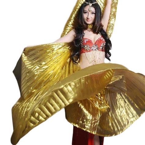 buy 2018 hot popular women egyptian belly dance isis wings of gold in the sale