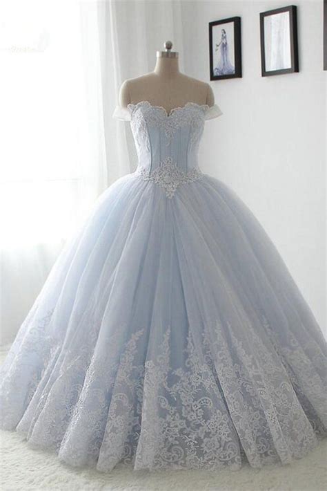 light blue organza lace sweetheart   long dressprincess ball gown dress princess ball