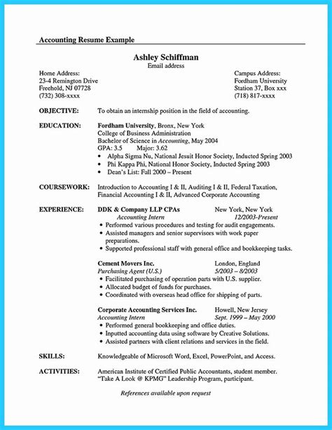 accounting graduate resume  experience printable resume template