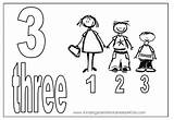 Coloring Number Pages Three Clipart Kids Numbers Sheet Printable Preschool Library Kindergarten Sheets Siblings Cartoon Working Popular sketch template