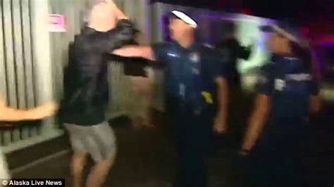 video shows drunk teens in a brawl with police at gold