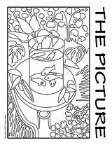 Matisse Coloring Goldfish Pages Collaborative Activity Henri Famous Artist Colouring Artwork Sheets Teacherspayteachers Quotes Preview Primary School öffnen Fish Gold sketch template