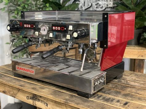 la marzocco linea  group dark red  chrono touchpads coffee machine warehouse