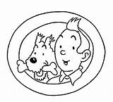 Tintin Coloriage Milou Pages Coloriages Fusee Colorier Lune Animaux Enregistrée Animé sketch template