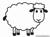 Domba Mewarnai Hewan Dari Cartoon Sheep sketch template