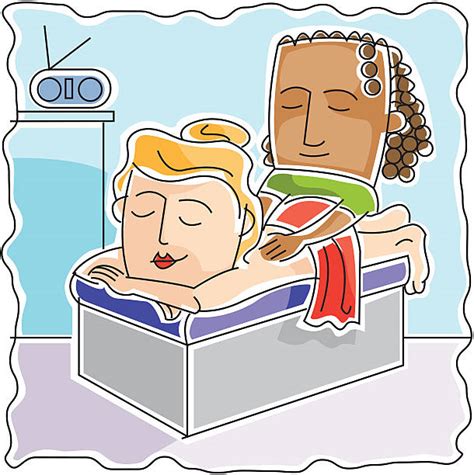 woman massage cartoons illustrations royalty free vector graphics