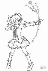 Coloring Madoka Magi Puella Kaname Anime Pages Wiki Girls Drawing Manga sketch template