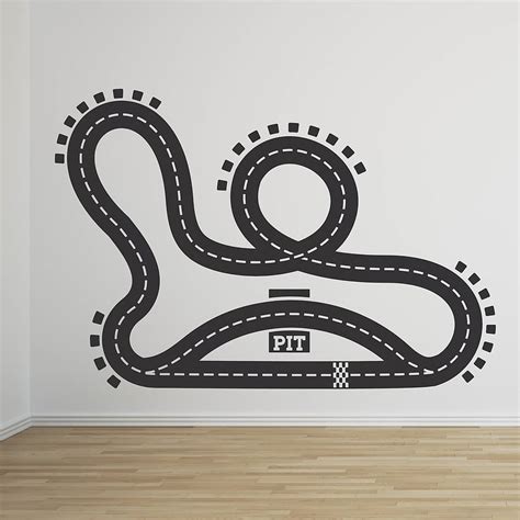 racetrack vinyl floor sticker  oakdene designs notonthehighstreetcom