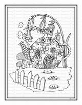 Coloring Fairy Pages House Cottage Colouring Teapot Printable Adult Choose Board Color sketch template