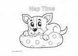 Coloring Nap Naptime Smalldogplace sketch template