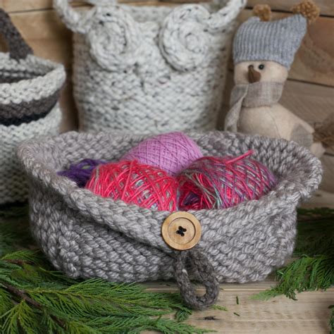 loom knit basket collection owl basket patterns  moment  good