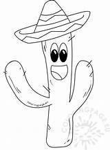 Cactus Cinco Mayo Mexican Hat sketch template
