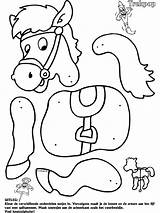 Paard Sinterklaas Knutselen Trekpop Kleurplaat Cavalo Knutselpagina Knutsel Kleurplaten Coloriage Hampelmann Crafts Aula Guloso Printen Pantin Paardenkop Tiere Verob Quebra sketch template