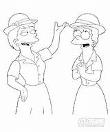 Marge Simpson Recortar Pegar sketch template