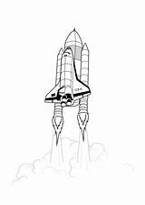 Shuttle Spaziale Malvorlage Disegno Espacial Kleurplaat Nave Colorear Navetta Ausmalbild sketch template