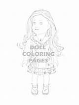 Coloring American Girl Lea Doll Clark Pages Color Four sketch template