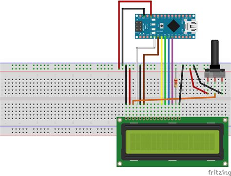 wiring  cable arduino lcd display wiring diagram