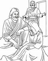 Jesus Daughter Jairus Bible Heals Coloring Pages Christ Story Healing Kids Sick Healed Jarius Drawing Christian Colouring School Lesson Raising sketch template